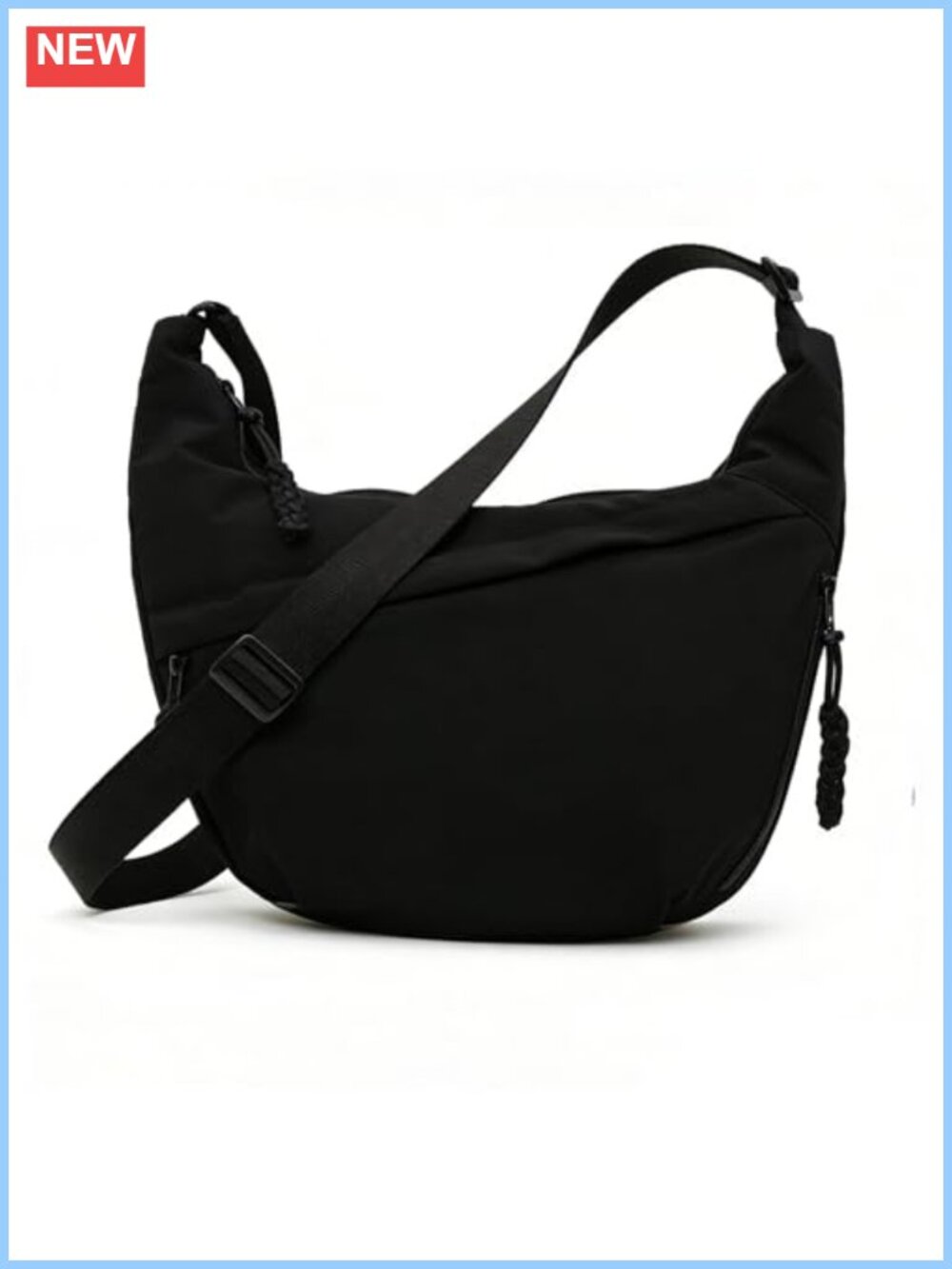 Crescent Crossbody Bag Nylon Half Moon Shoulder Purse Large Capacity